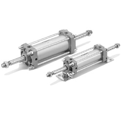 CA2W□H Series Air-Hydro Type Cylinder, Double Acting, Double Rod