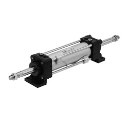 Tie-Rod Type Hydraulic Cylinder, Double Acting, Double Rod CHAW Series (CHAWF40-75) 