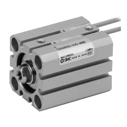 Compact Cylinder, Compact Type, Standard Type, Double Acting, Single Rod, Rechargeable Battery Compatible, 25A-CQS Series