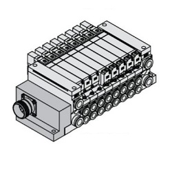 VV5Q21-04C6M2-DW | 5-Port Solenoid Valve, Base Mounted Type, Plug-in ...