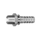 Barbed Coupler with Neck (for Steam Hose), N7001, Tapered Male Thread (N7001-12) 