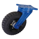 Ductile Caster (for Heavy Loads) (Non-Fixed-Path Car, Self-sealing Tire Wheel) LR Type