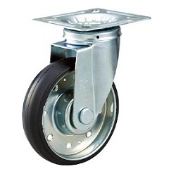 High-Tension Press-Formed Rubber Caster with Freely Rotating Fittings (HTTJ150) 