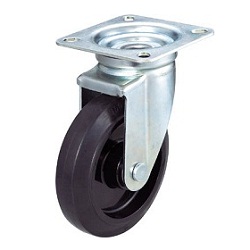 Press-Formed Nylon Wheel, Rubber Casters, Freely Rotating (TYNRJ100) 
