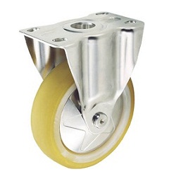 Press-Formed Reduced Noise Caster, Stainless Steel Fitting, Fixed (TXSUK100) 
