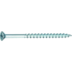 Course thread screw with teeth on head (bright chromate)