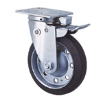 Caster for General Use, Steel, Medium and Light Duty, Plate Type, S Series, Front Pedal Type, Swivel / Fixed Switchable (SJ-150UB-KF-S) 