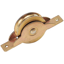 Iron Door Roller with Bearings Round