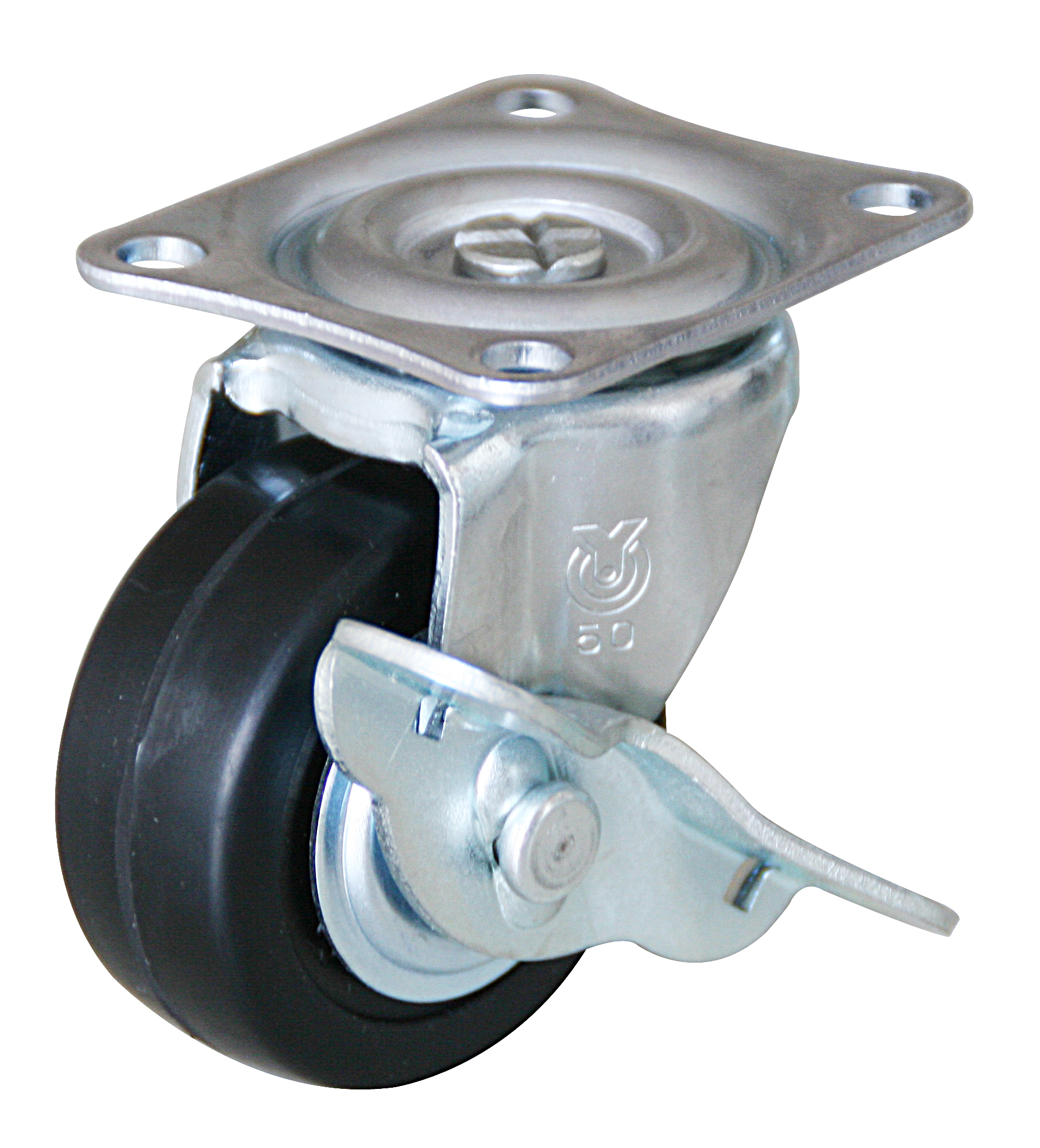 G-S Model Swivel Wheel (Single Bearing) Plate Type (With Stopper)