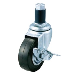 STF-S Model Swivel Wheel Rubber Pipe Insertion Type (With Stopper) (STF-50BNS-ﾌｧｲ24) 