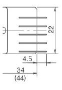 Side drawing of DF series multi-digital switch [1 to 20 pcs.]: Set lock type DFA□ type (terminal type for PCB)