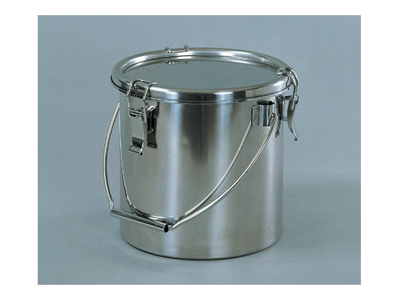 Sealed type that prevents scattering of contents and ingress of dust, etc. from the outside. Hanging type stainless-steel, sealed tank.