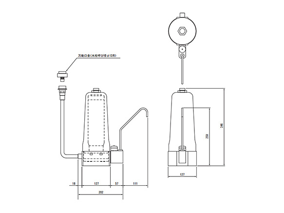Cartridge Water Purifier Outline Drawing And Dimensions