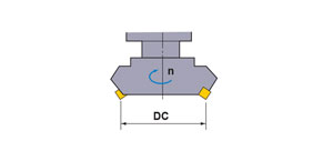 Threaded insert for cutter XDGX-GM, selection support information 2