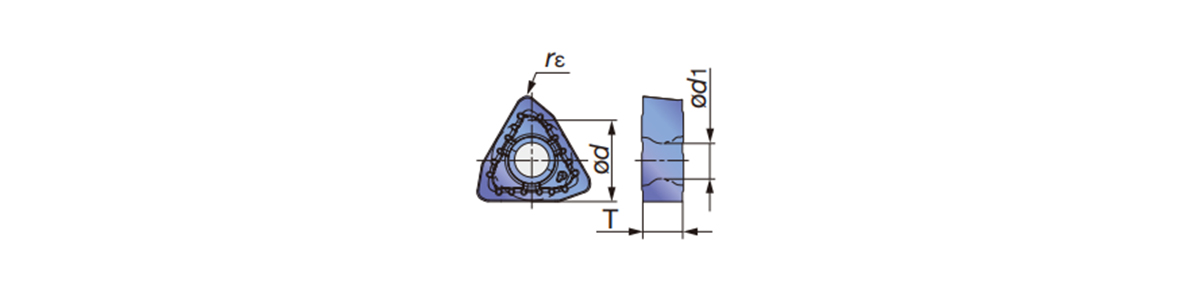Dimensional drawing of Tungaloy TAC drill insert