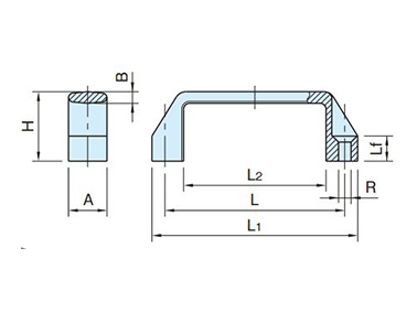 AGS-N (Front Mounting Specification) dimensional drawing