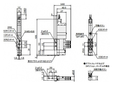 Standard Solenoid Valve F10 Series drawing 1