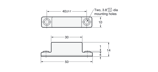 Magnetic proximity sensor GLS Magnet part outline drawing