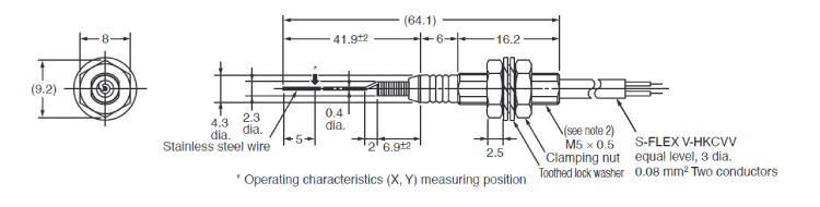 Tactile switch D5B Outline drawing 3