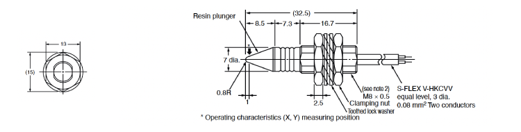 Tactile switch D5B Outline drawing 5