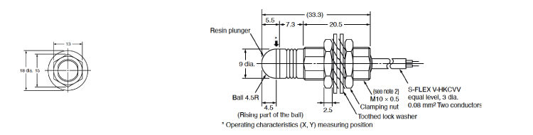 Tactile switch D5B Outline drawing 7