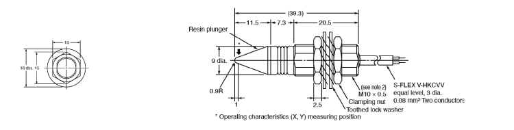 Tactile switch D5B Outline drawing 9