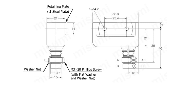 Terminal protection cover AP type AP-Z outline drawing