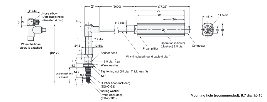 Smart contact sensor (discrimination type) [E9NC-T] External view 3