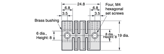 Coupling E69 E69-C68B Different diameter type outline drawing