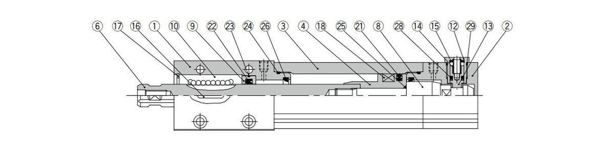 With end lock bore size 12 to 40 mm diagram