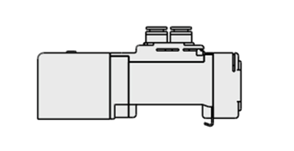 Top ported external appearance