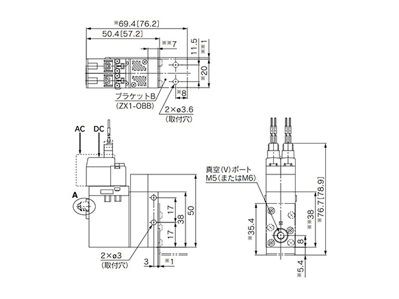 ZX1101-J15GS-D24 | Vacuum Unit, Ejector System ZX Series | SMC 