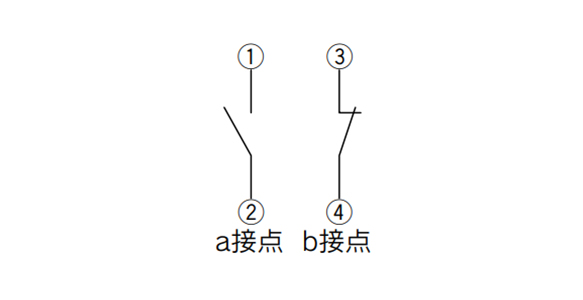 Contact configuration of 1a1b-type snap switch