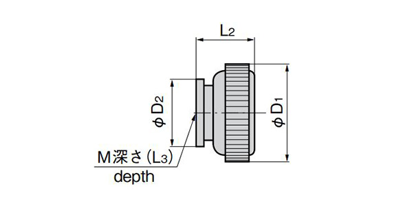 Stainless-Steel Compact Knurled Knob A-1040: related images