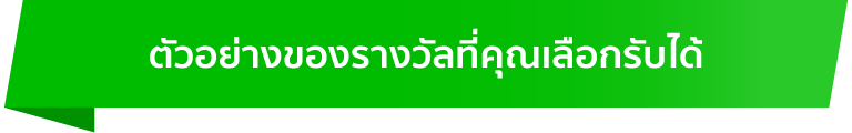 ตัวอย่างของรางวัลที่คุณเลือกรับได้