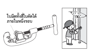 คัตเตอร์ตัดท่อ (สี่ใบมีด)