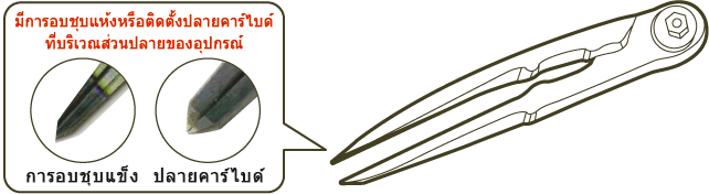 ส่วนปลายของอุปกรณ์เหล็กขีด