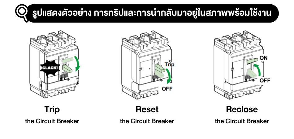 รูปแสดงตัวอย่าง การทริปและการนำกลับมาอยู่ในสภาพพร้อมใช้งาน