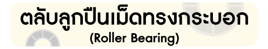 ตลับลูกปืนเม็ดทรงกระบอก (Roller Bearing)