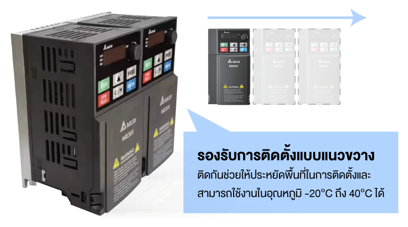 รองรับการติดตั้งแนวขวาง