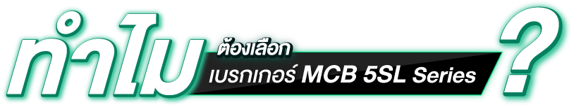 ทำไม? ต้องเลือกเบรกเกอร์ MCB 5SL Series