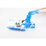 ถุงมือยางไนไตร 3.5 กรัม ศรีตรังสีฟ้า ขนาด S, M, L 100 ชิ้น/แพ็ค