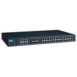 24GE + 4G Combo 19-Inch Rack Mount Type Unmanaged Ethernet Switch For Industrial Use (-40 to 75°C)