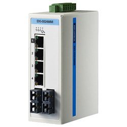 4FE + 2FE SC Multi-Mode Unmanaged Ethernet Switch For Industrial Use, Wide Temperature