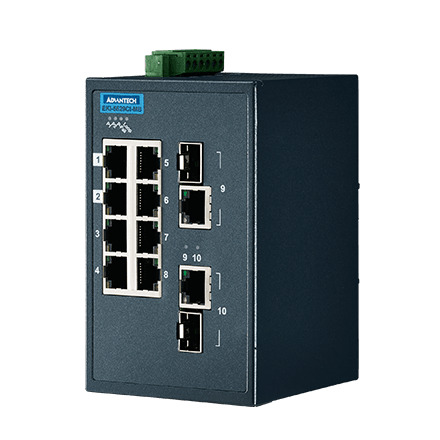 · Combination of 8 10/100 Mbps Ethernet ports and 2 Gigabit Copper / SPF ports