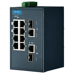 8FE + 2G Combo Entry Managed Ethernet Switch For Industrial Use, Modbus/TCP