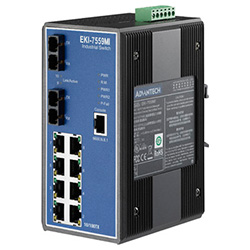 8FE + 2-Port Multi-Mode Optical Fiber, Managed Ethernet Switch For Industrial Use, Wide Temperature