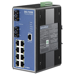 8FE + 2-Port Single-Mode Optical Fiber, Managed Ethernet Switch For Industrial Use, Wide Temperature