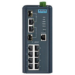 8FE + 2G Combo Managed Ethernet Switch For Industrial Use, Wide Temperature