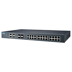 24GE + 4G Combo L3 Managed Ethernet Switch, Wide Temperature